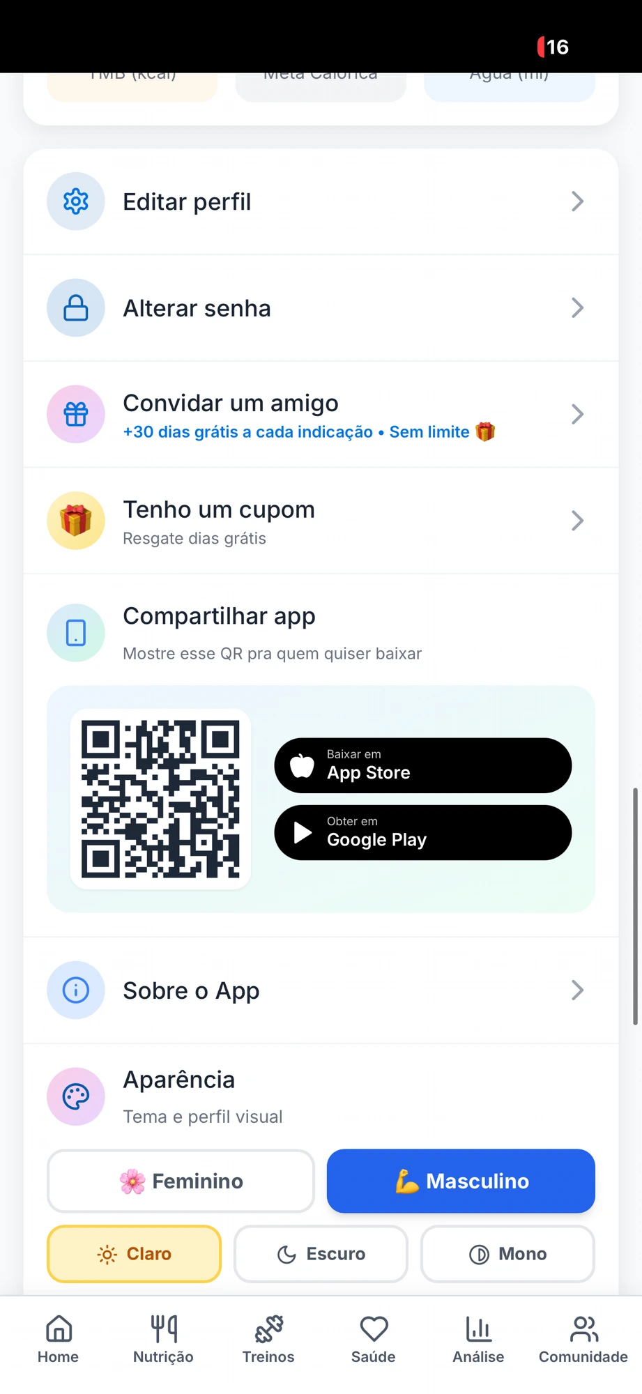 Indicação — +30 dias por amigo indicado