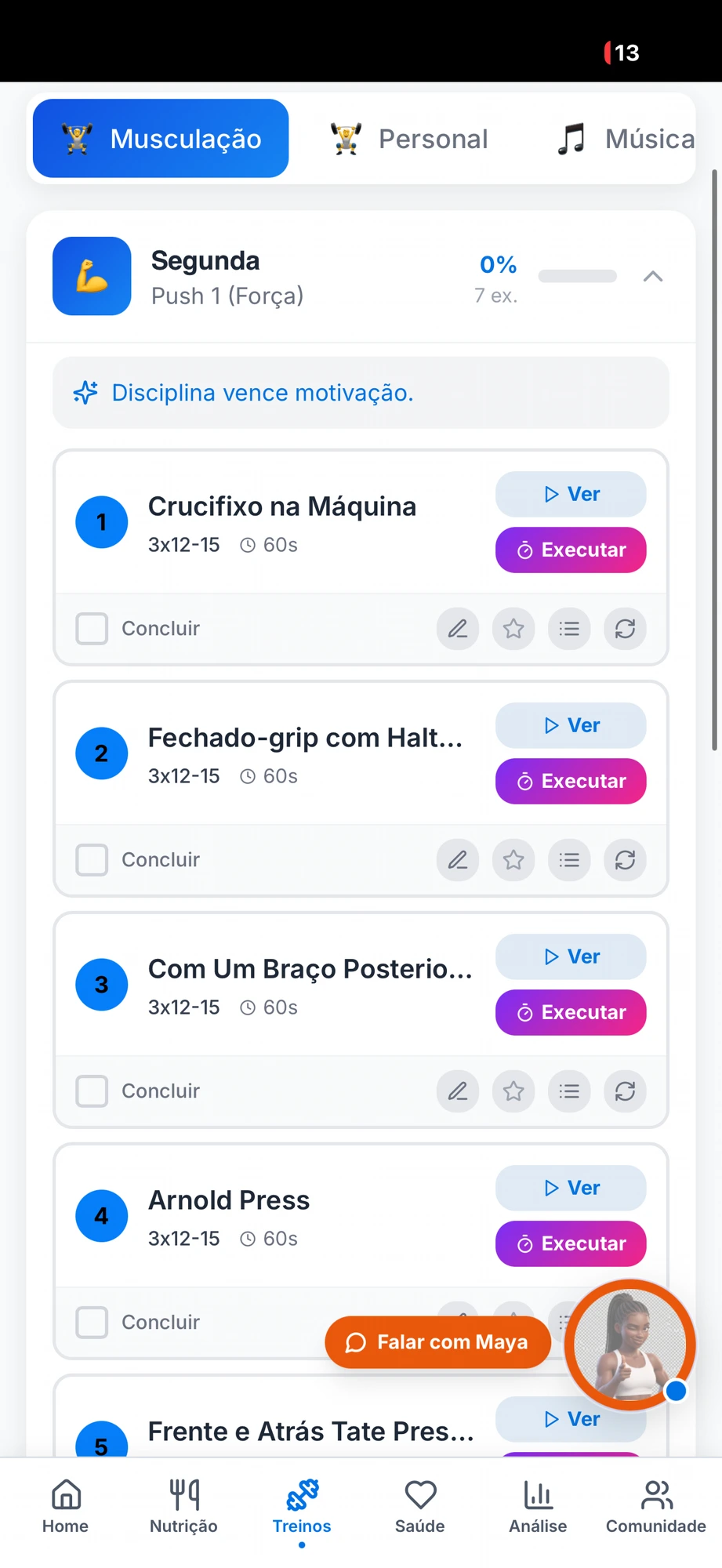 Treinos — Treinos sob medida, passo a passo